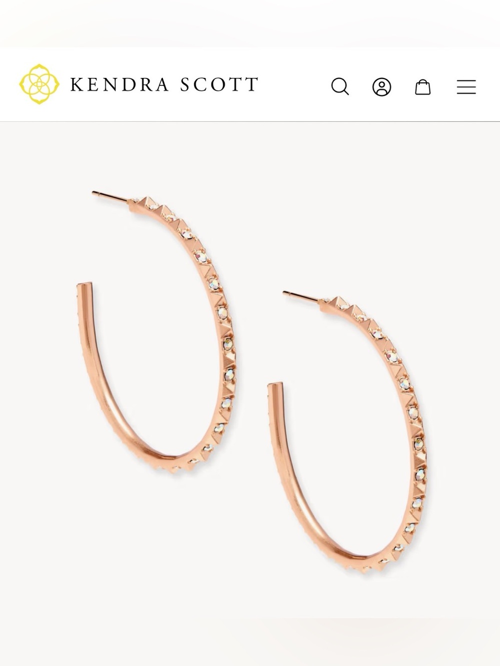 Kendra Scott Veronica Hoop Earrings in Rose Gold